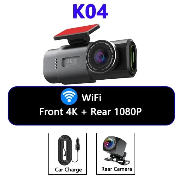 دوربین خودرو دو دوربین 4K وای فای دار فیلیپس J10 — تصویر ۴