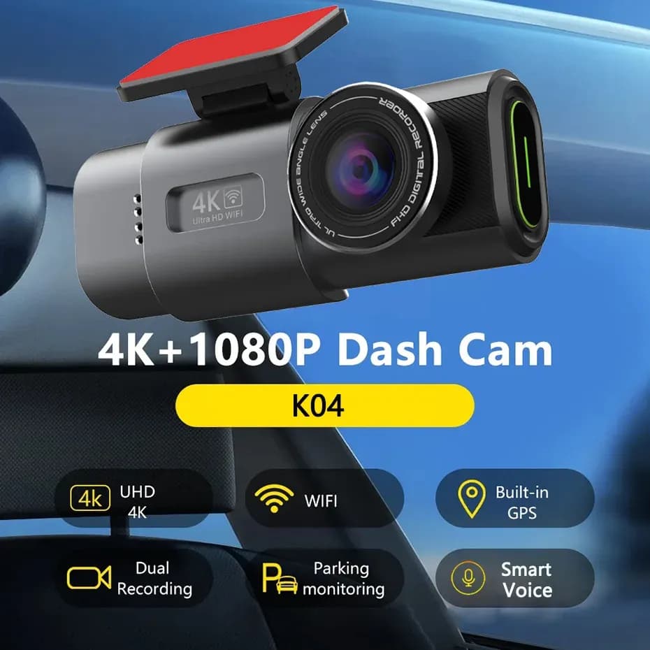 دوربین خودرو دو دوربین 4K وای فای دار فیلیپس J10 — تصویر ۳