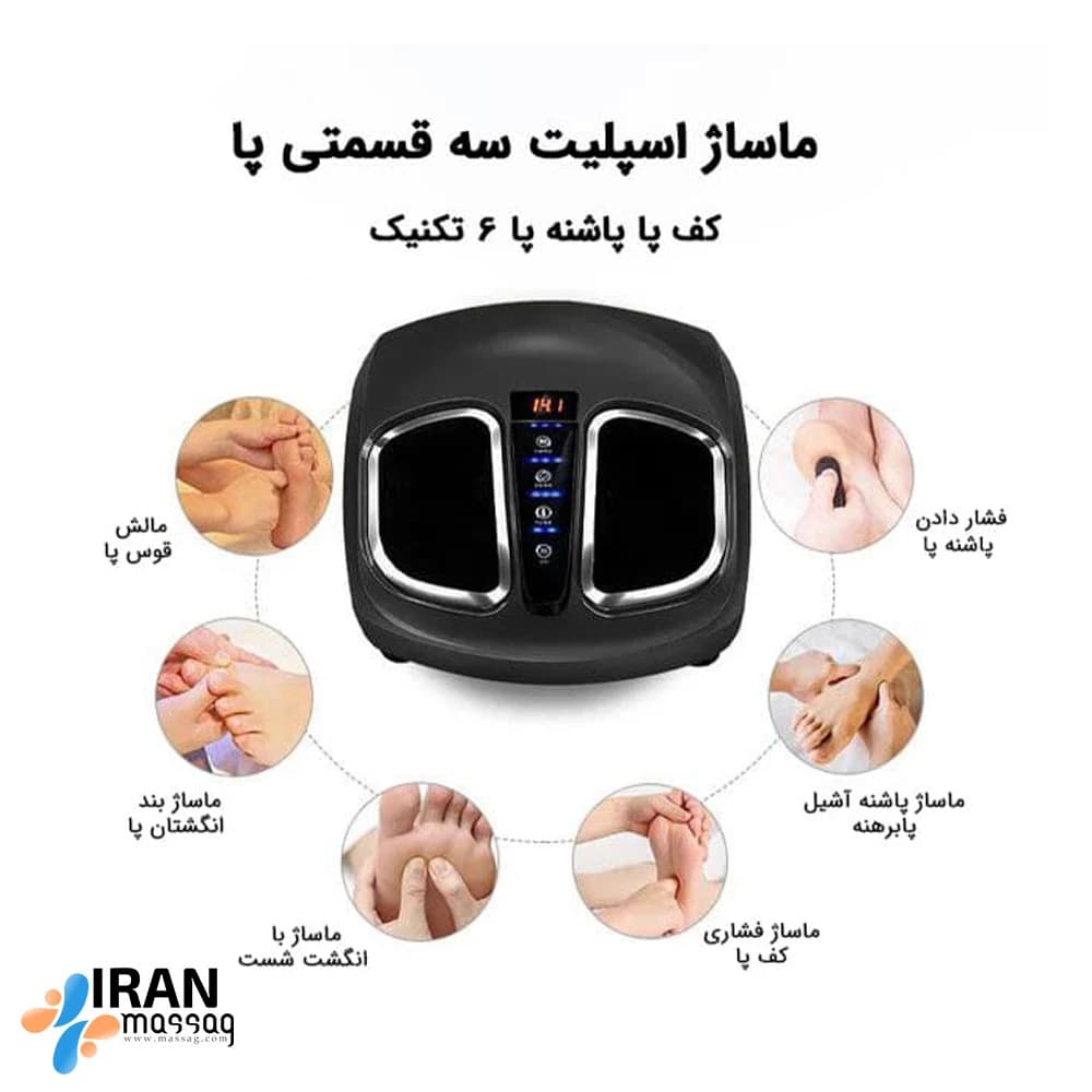 ماساژور پا آیجویر TD001F-4: تجربه‌ ناب آرامش با حرارت و فشار هوا — تصویر ۵