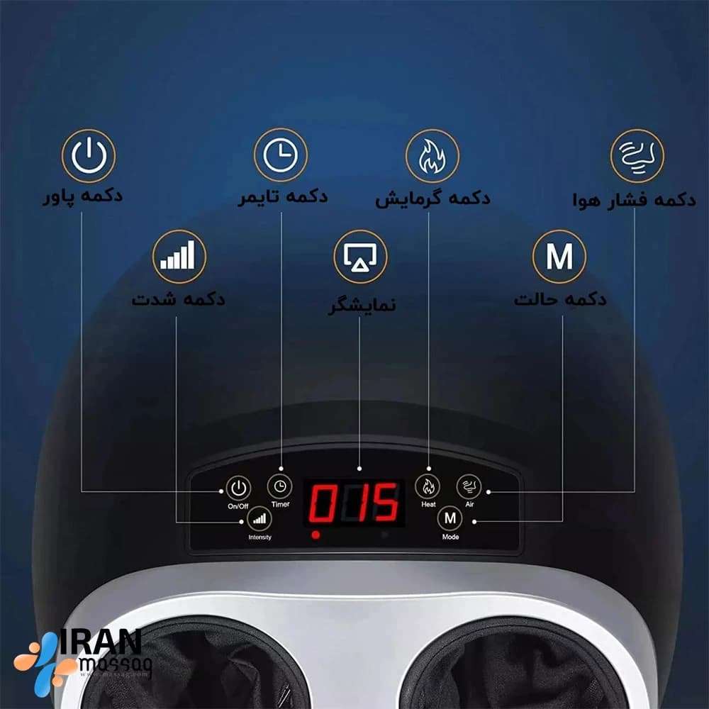 ماساژور پا آیجویر TD001F-5: آرامش بی‌نظیر با شیاتسو، گرما و فشار هوا — تصویر ۳