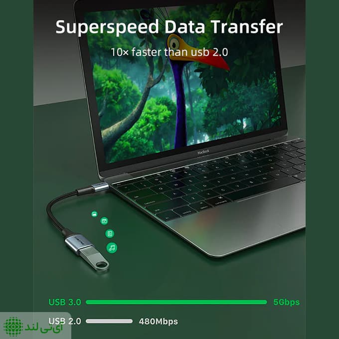 تبدیل TYPE-C به USB کِیبِل تایم مدل Cabletime CP60G — تصویر ۵