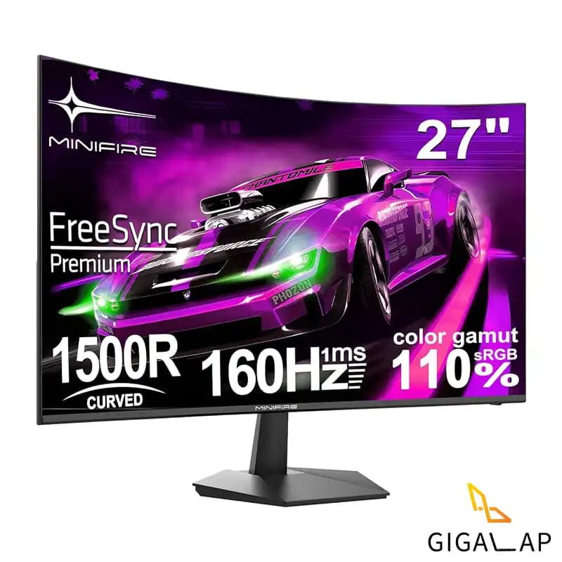 مانیتور گیمینگ 27 اینچ مینی فایر مدل Minifire MFG27C1L Full HD 160Hz