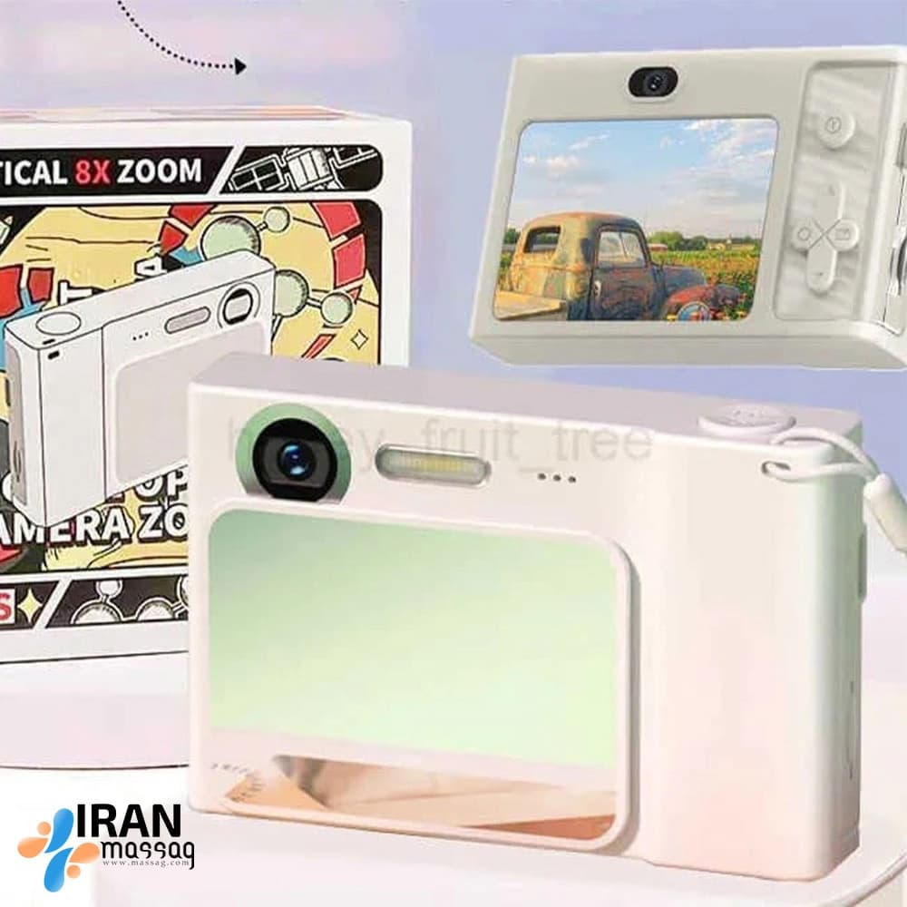 دوربین عکاسی کودک X100A | فیلم‌برداری HD، سلفی، فیلترهای جذاب، هدیه خلاقانه — تصویر ۳