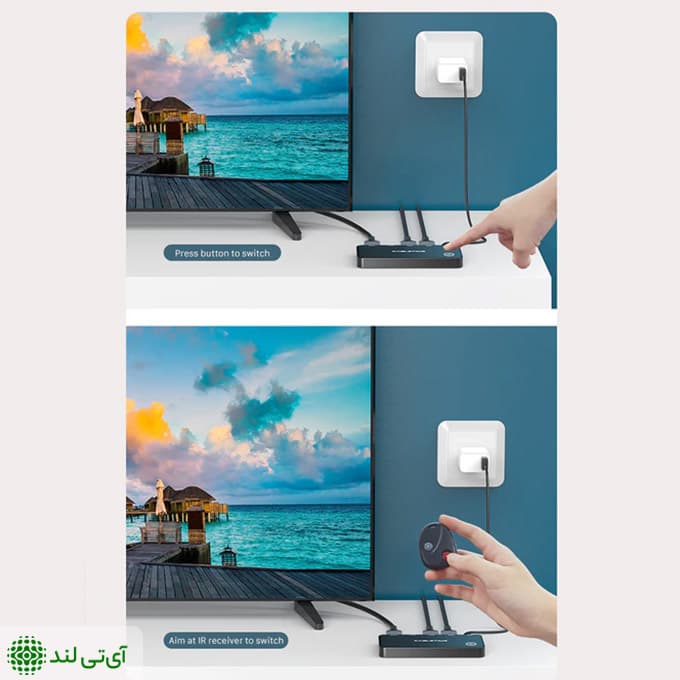 سوییچ HDMI ریموت دار کِیبِل تایم مدل Cabletime CP31B — تصویر ۴
