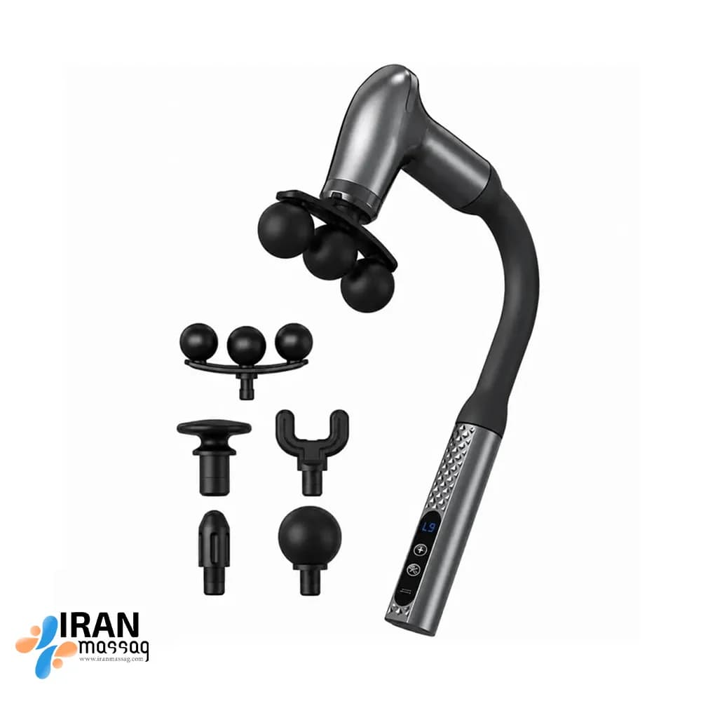ماساژور تفنگی دسته بلند آیجویر مدل Kk-30 | ماساژور فاشیا با 9 سطح قدرت و ۵ سری