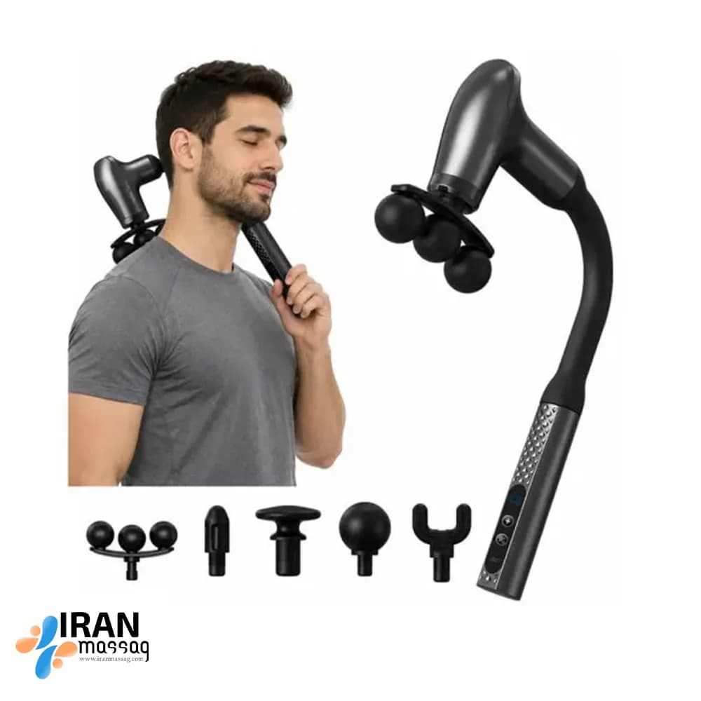 ماساژور تفنگی دسته بلند آیجویر مدل Kk-30 | ماساژور فاشیا با 9 سطح قدرت و ۵ سری — تصویر ۵