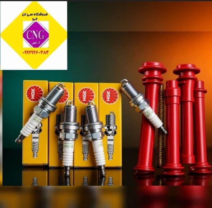 شمع و وایر تقویتی سمند ای اف سون بوش .بنزین سوز .برند انجیکا کد1432(اصلی)