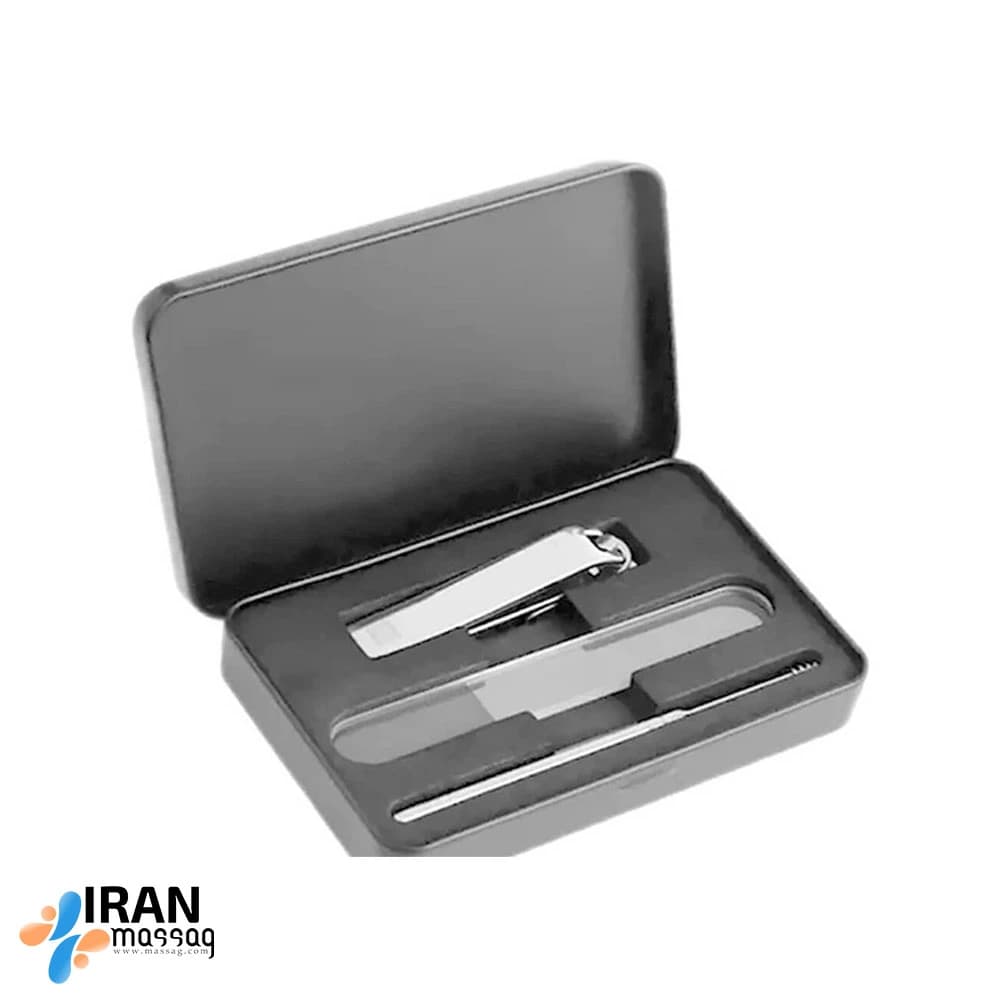 ست ناخن گیر شیائومی HuoHou HU-0210 با گوش پاک کن فلزی و سوهان حرفه‌ای | ضد پاشش