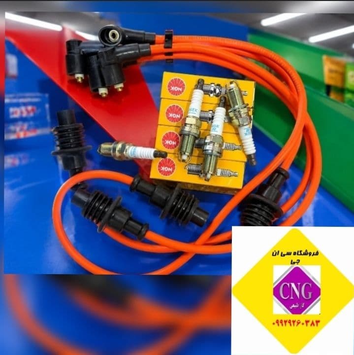 شمع و وایر پژو405 بوش گازسوز ضد عطسه دوپلاتین کد7654(اصلی)
