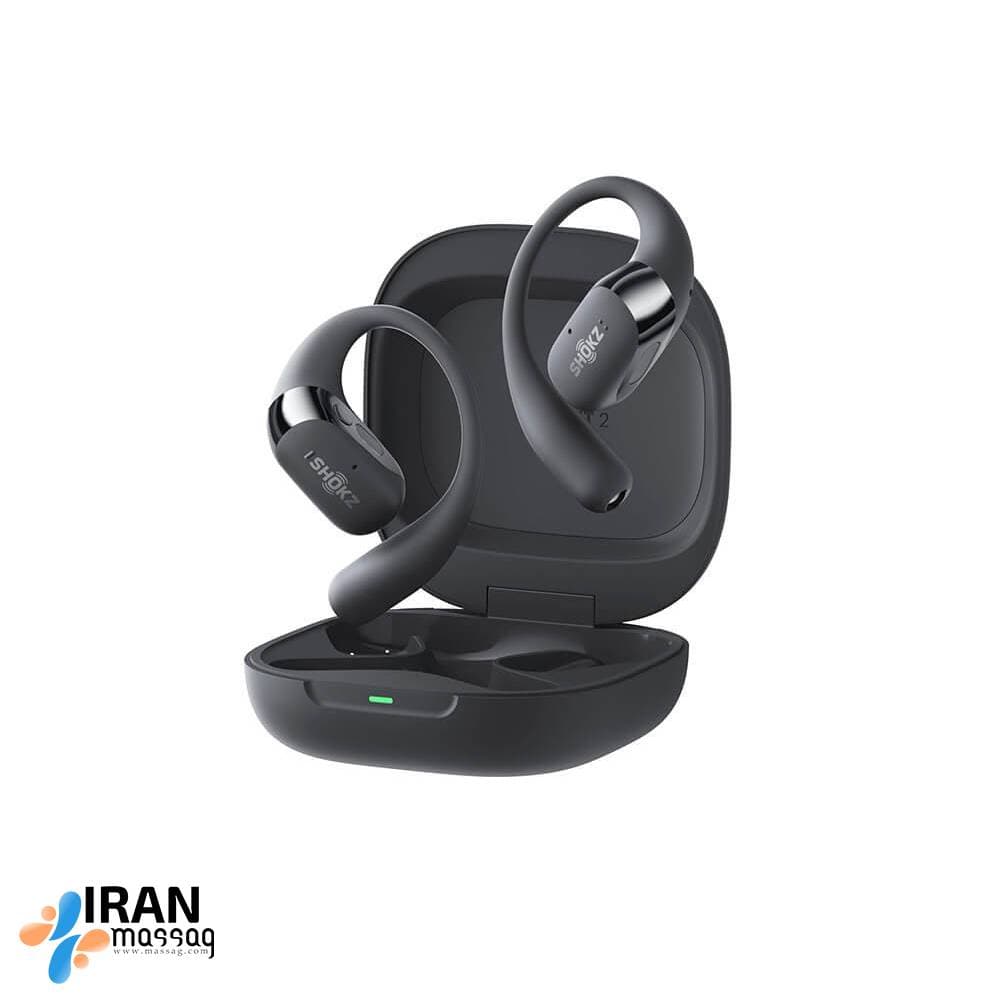 هدفون ورزشی افترشاکز SHOKZ OpenFit Air (مشکیT511)|با عمر باتری طولانی وحذف نویز — تصویر ۳