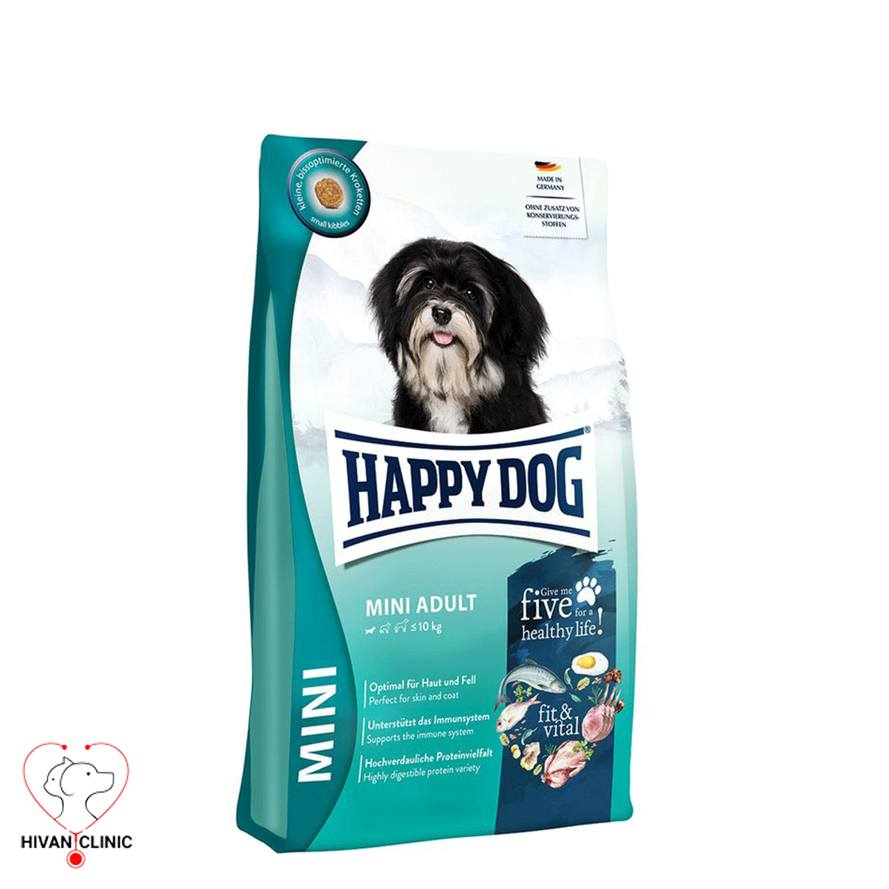 غذای خشک سگ هپی داگ مدل مینی ادالت فله 1 کیلویی (Happy Dog fit & vital Mini Adult)