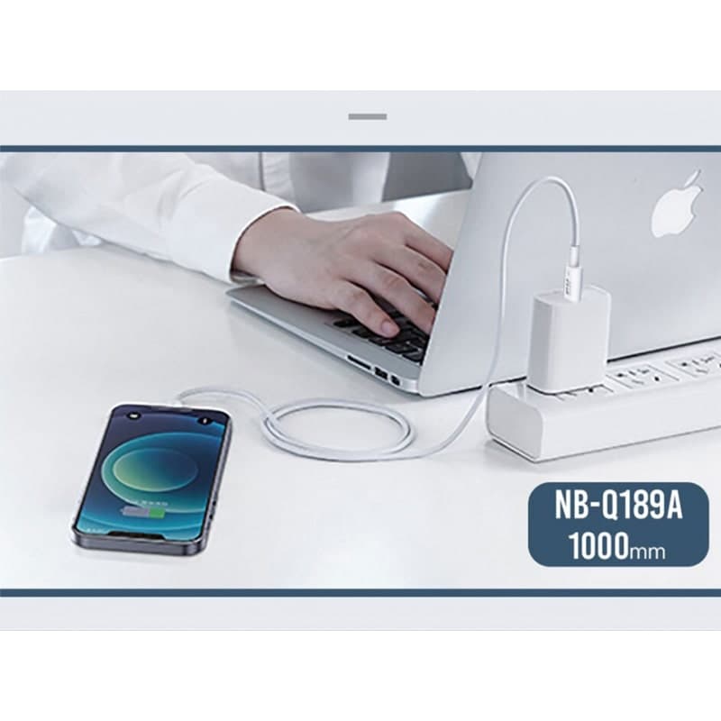 کابل تبدیل TYPE-C به LIGHTNING ایکس او مدل NB-Q189A طول 1 متر — تصویر ۴