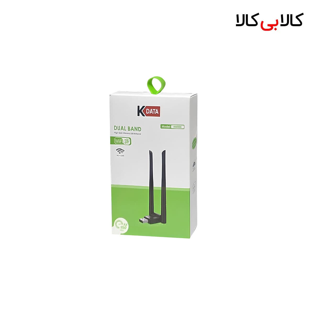 کارت شبکه بی‌سیم USB کی‌دیتا (KDATA) مدل KW006 دو آنتن — تصویر ۲