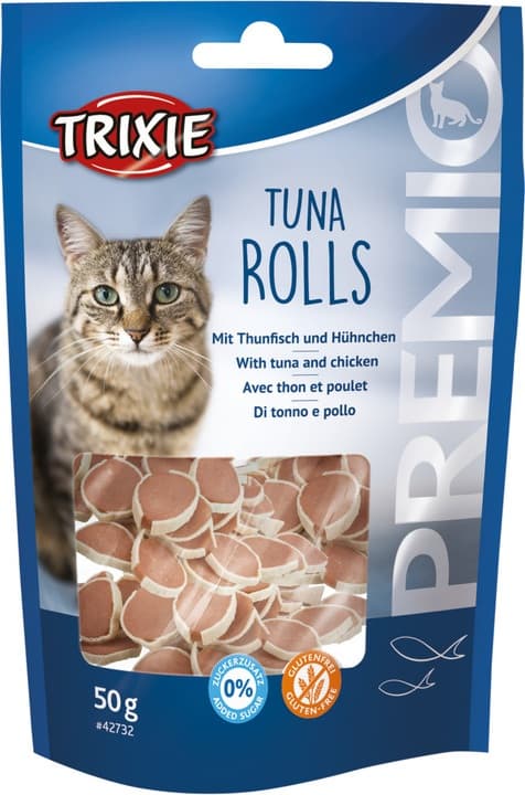 تشویقی گربه تریکسی با طعم ماهی تن و مرغ Trixie Tuna Rolls وزن 50 گرم