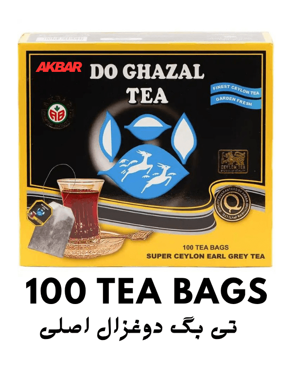 چای کیسه ای دوغزال شیر نشان (100عددی) — تصویر ۲