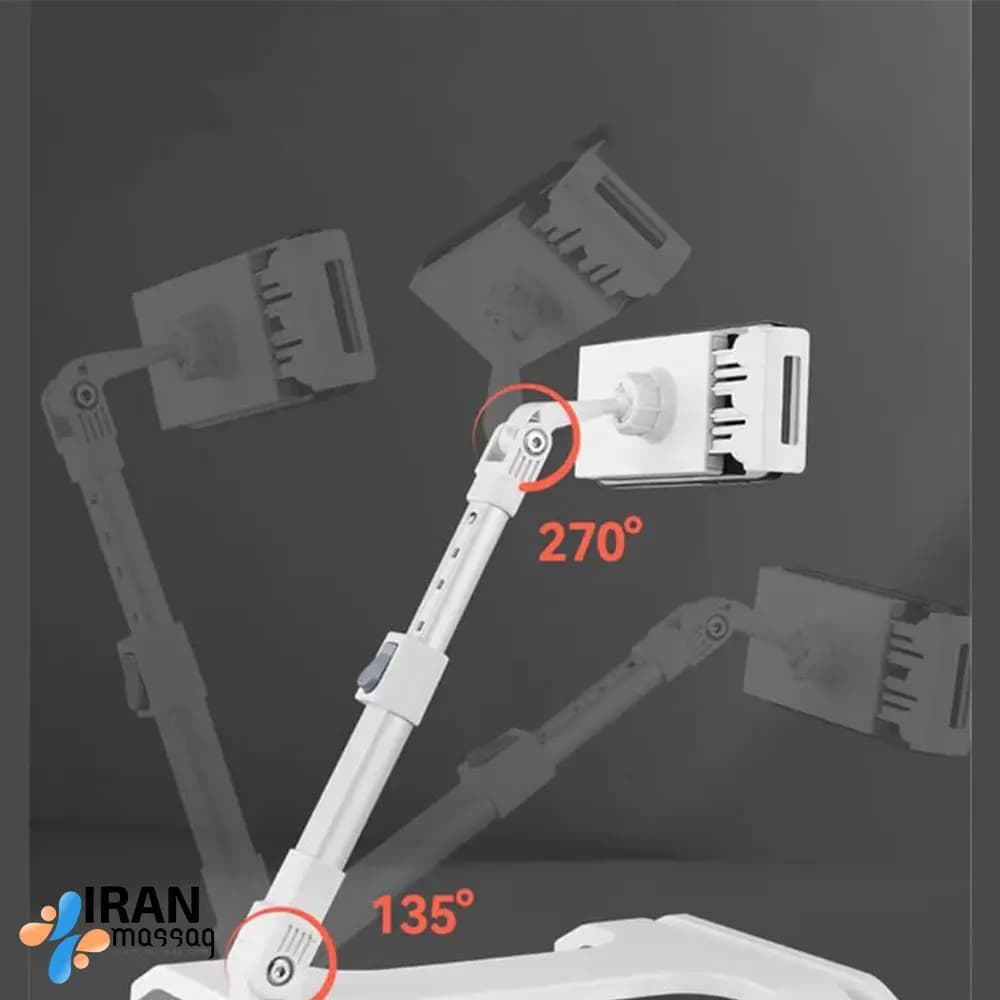 پایه نگهدارنده موبایل و تبلت مدل P9 | با پد سیلیکونی ضد لغزش — تصویر ۴