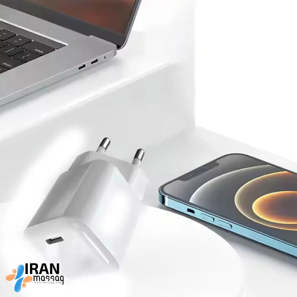 آداپتور شارژ 20 وات آیجویر مدل FG20EEC | خروجی Type-C — تصویر ۲