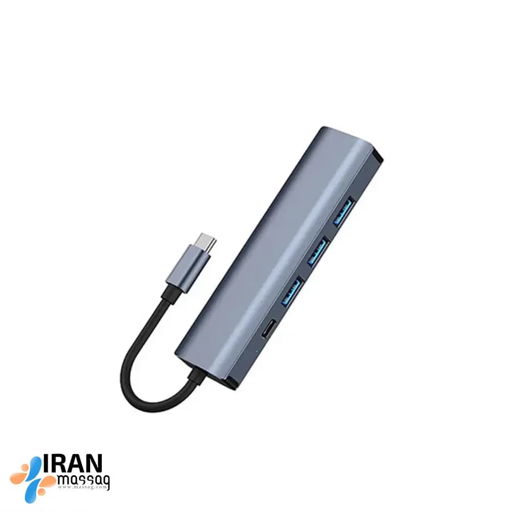 هاب 5 پورت Type-c مدل BYL-2302 | با طراحی سبک و کوچک — تصویر ۲