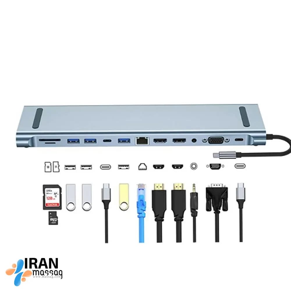 هاب و تبدیل 12پورت مدل BYL-2003U2 | شارژ سریع — تصویر ۳