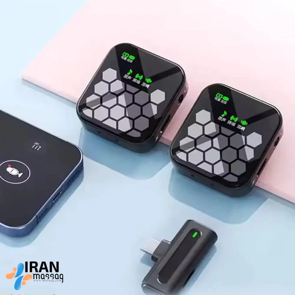 میکروفون یقه‌ای بی‌سیم مدل J33 | با فناوری حذف نویز DSP — تصویر ۲