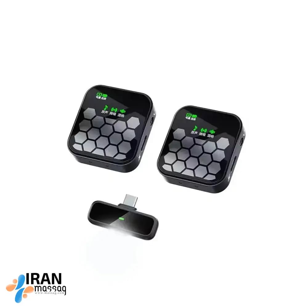میکروفون یقه‌ای بی‌سیم مدل J33 | با فناوری حذف نویز DSP