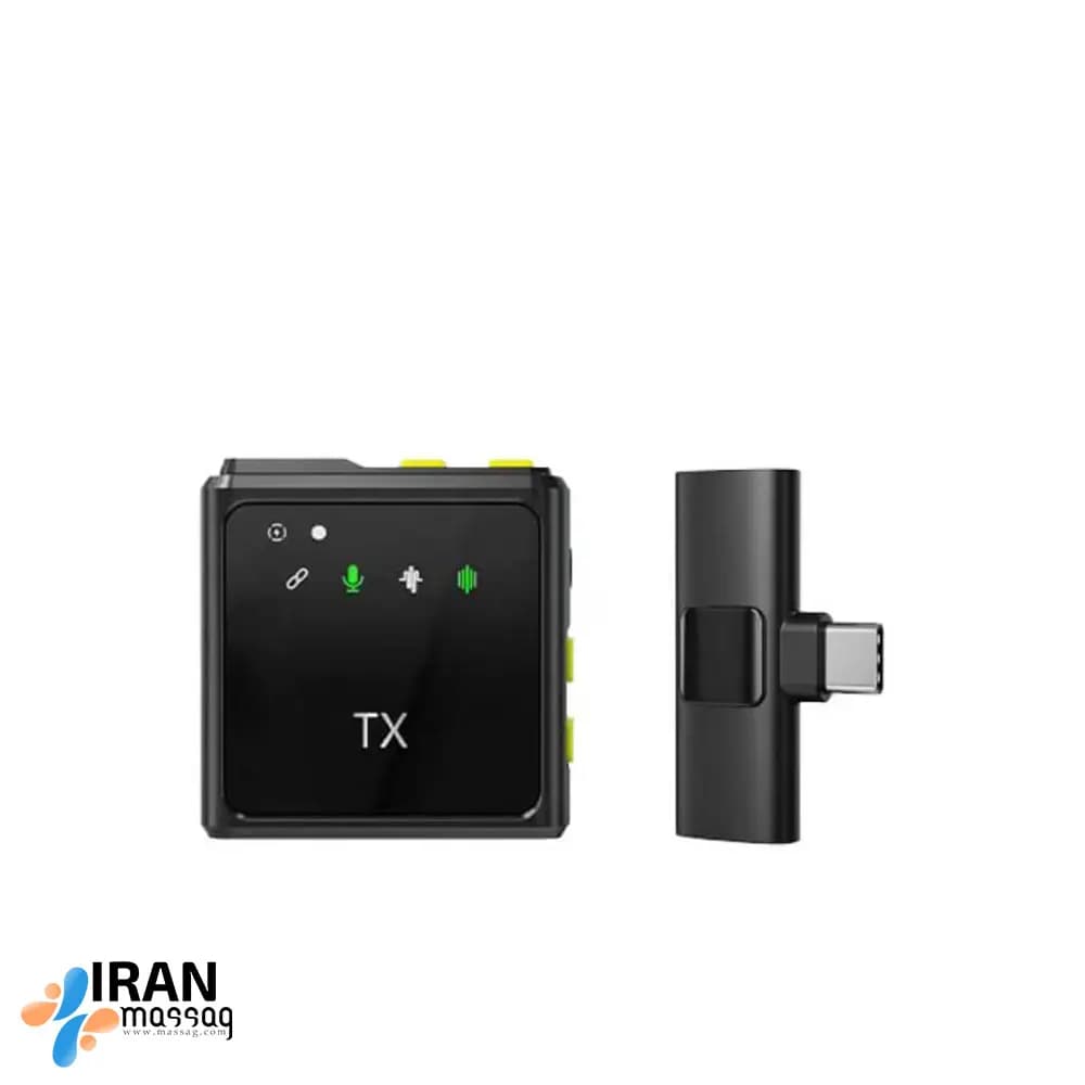 میکروفون یقه‌ای بی‌سیم R8 | با قابلیت حذف نویز هوشمند | جذب صدای Omni-Directional