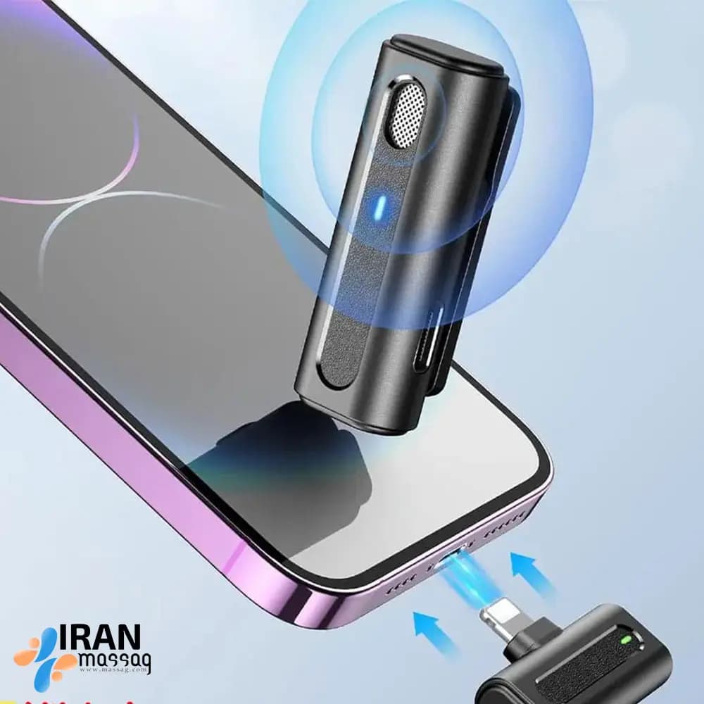 میکروفون یقه‌ای مدل M9 | دارای دو میکروفون — تصویر ۲