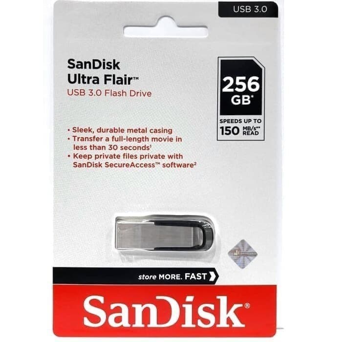 فلش مموری سن دیسک مدل Ultra Flair CZ73 ظرفیت 256 گیگابایت USB 3 — تصویر ۲
