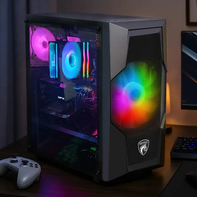 کیس اسمبل شده گیمینگ Ryzen 5 7500F RTX 3070 | انتخاب قدرتمند برای 1440p — تصویر ۲