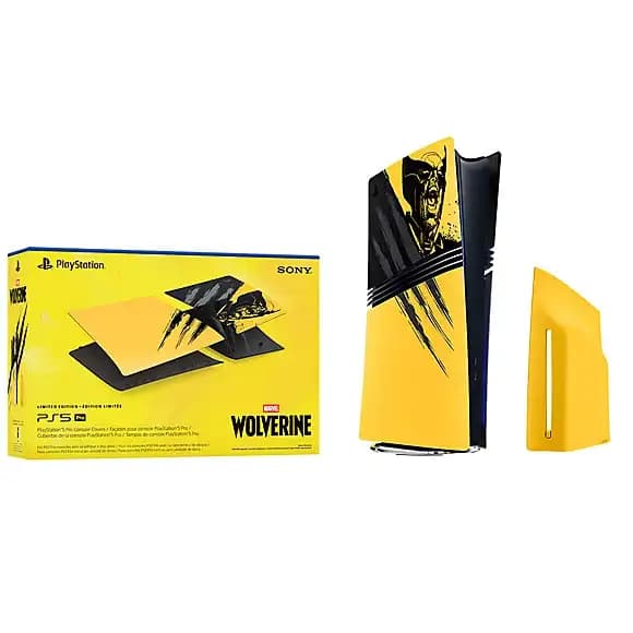 فیس پلیت PS5 PRO Faceplate طرح Marvel’s Wolverine Battle Yellow — تصویر ۳