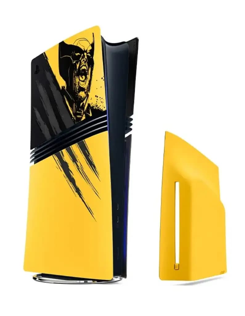 فیس پلیت PS5 PRO Faceplate طرح Marvel’s Wolverine Battle Yellow