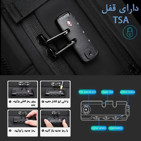 کیف و کوله پشتی مسافرتی اورجینال BANGE مدل 3028 همراه با پمپ وکیوم — تصویر ۶