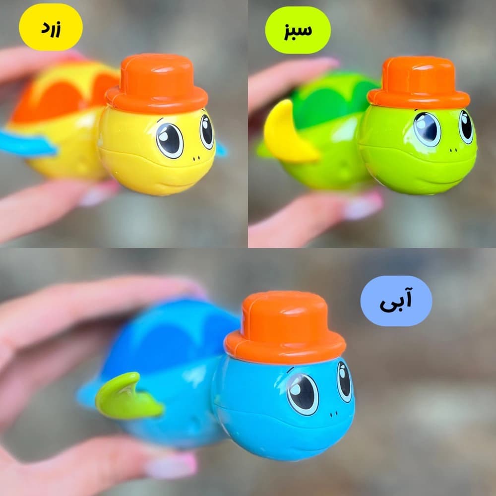 اسباب بازی حمام کوکی لاکپشت کلاه دار — تصویر ۲