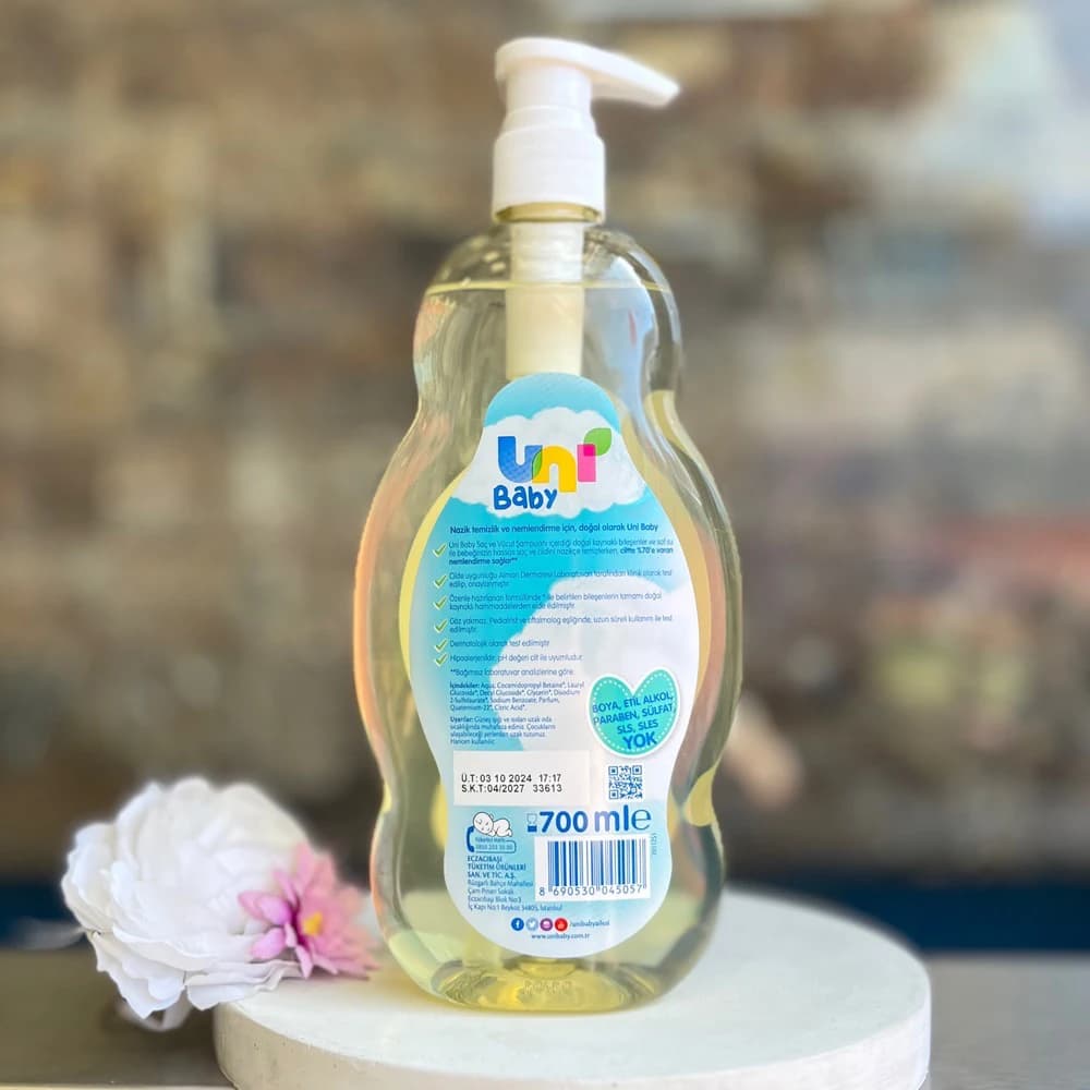 شامپو سر و بدن یونی بیبی ۷۰۰ میل Uni Baby — تصویر ۲