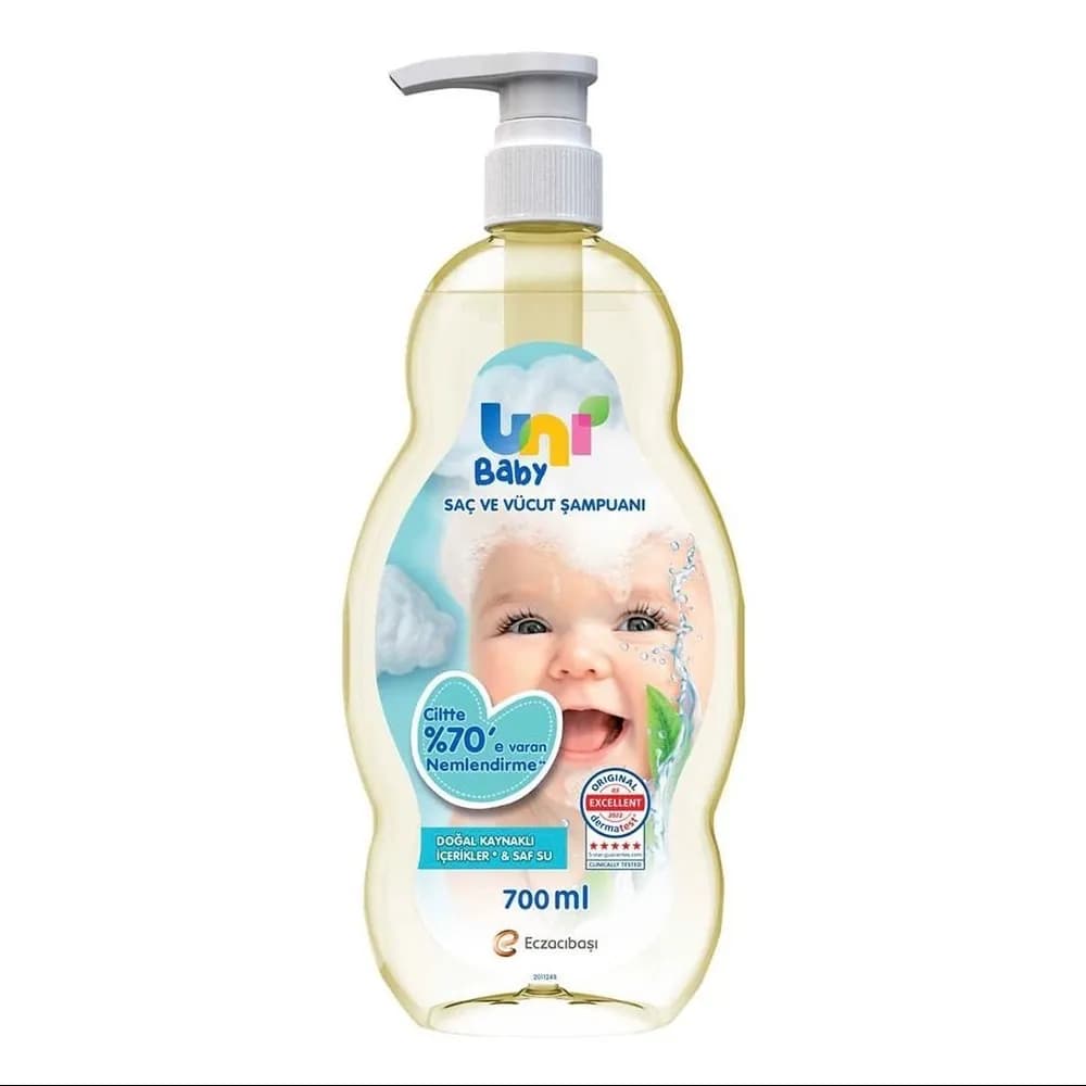 شامپو سر و بدن یونی بیبی ۷۰۰ میل Uni Baby