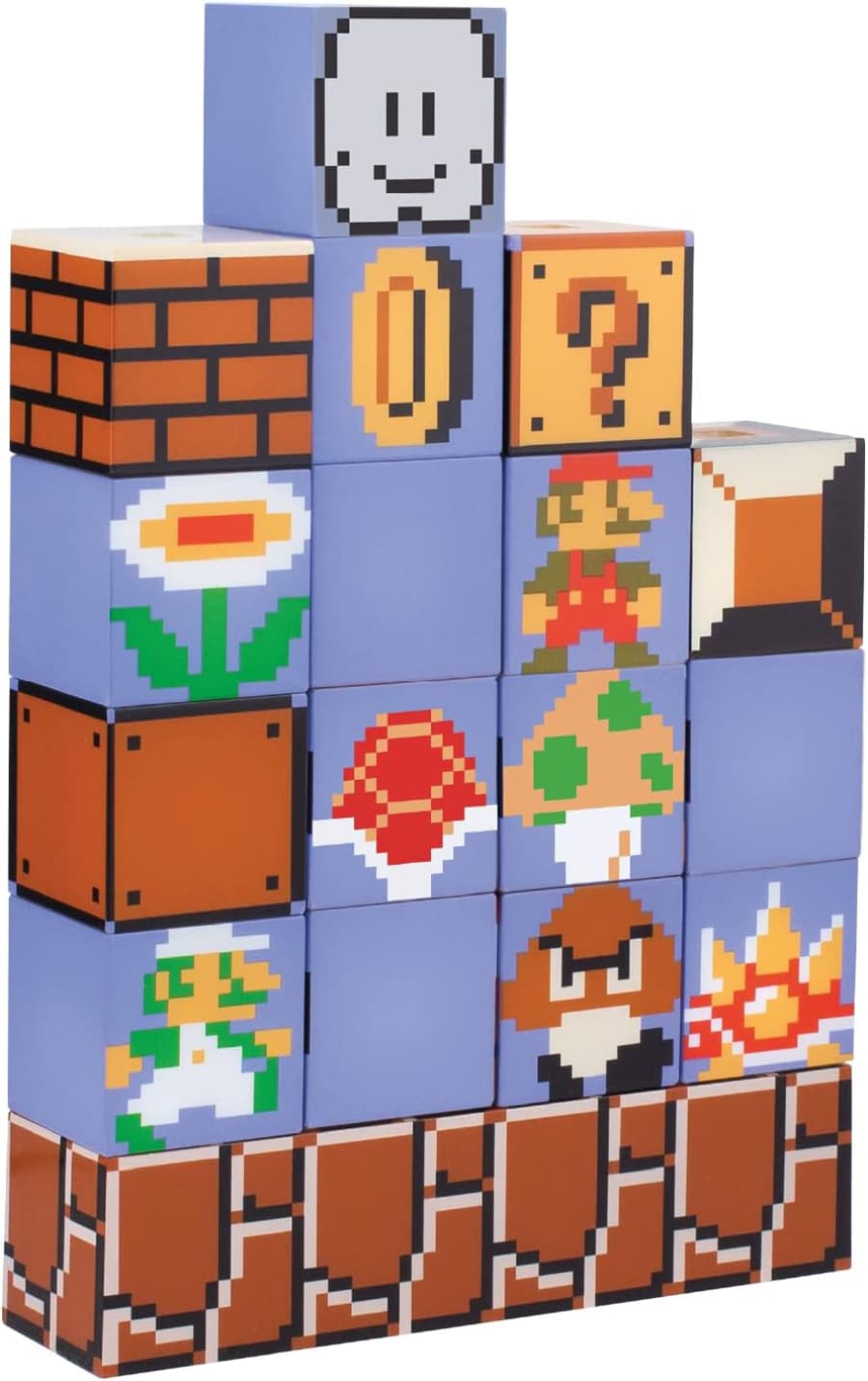 چراغ Super Mario Paladone Bros Build a Level Light لامپ رومیزی 16 تکه پالادون — تصویر ۴