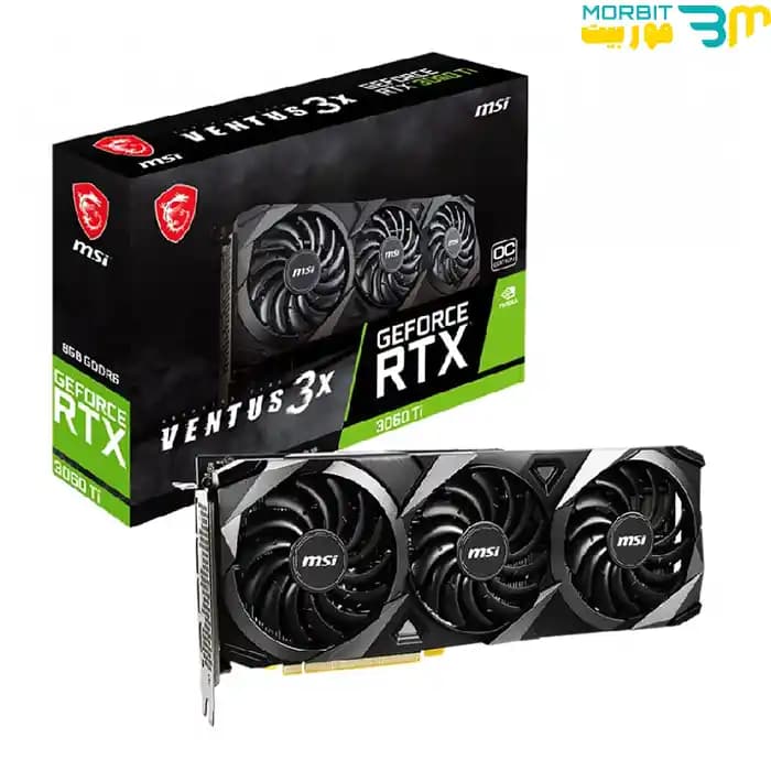کارت گرافیک در حد نو MSI GeForce RTX 3060 Ti VENTUS 3X OC 8GB