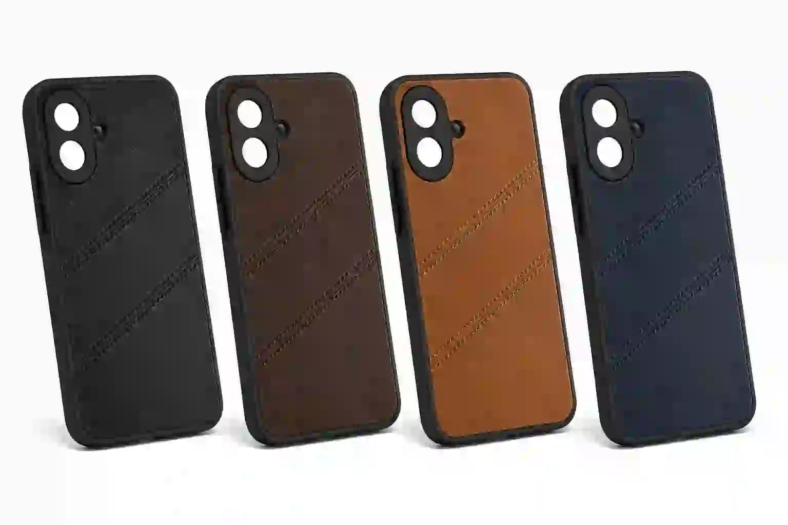 قاب گوشی چرمی Galaxy A07 کلاسیک محافظ لنز دار