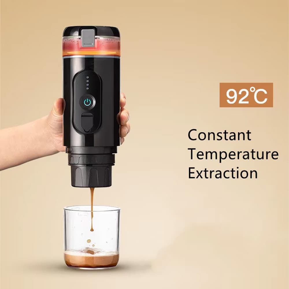 دستگاه اسپرسو ساز شارژی قابل حمل مدل Mini Electric Espresso Maker CF-1801BGC(گارانتی تعویض، پلمپ کمپانی و 100% اورجینال، به همراه ضمانت اصالت و سلامت کالا) — تصویر ۶