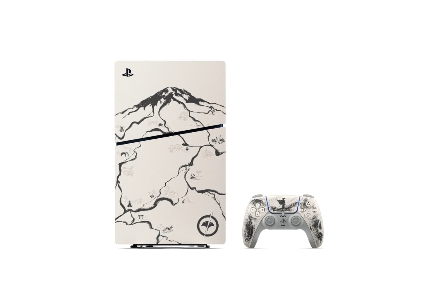 فیس پلیت faceplate ghost of yotei black برای ps5 — تصویر ۲