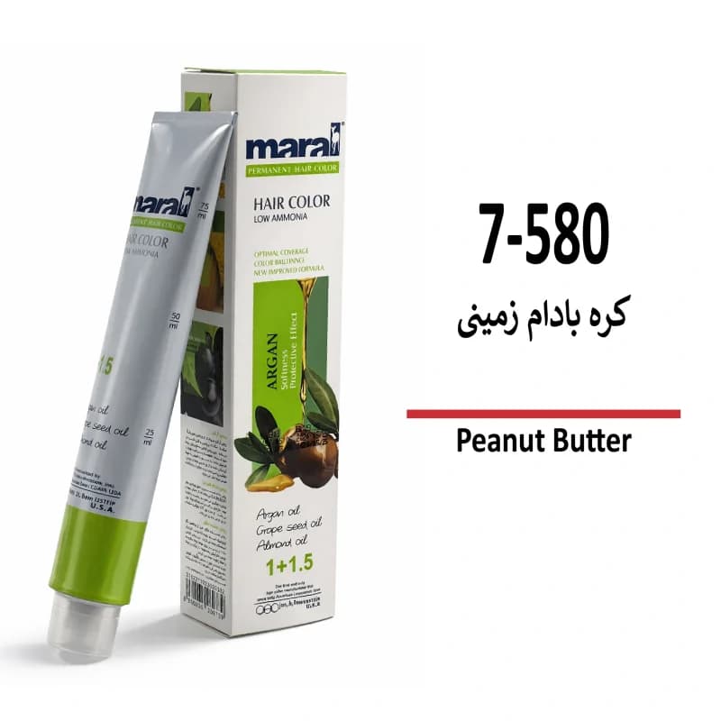 رنگ مو مارال 7.580 | کره بادام زمینی — تصویر ۳