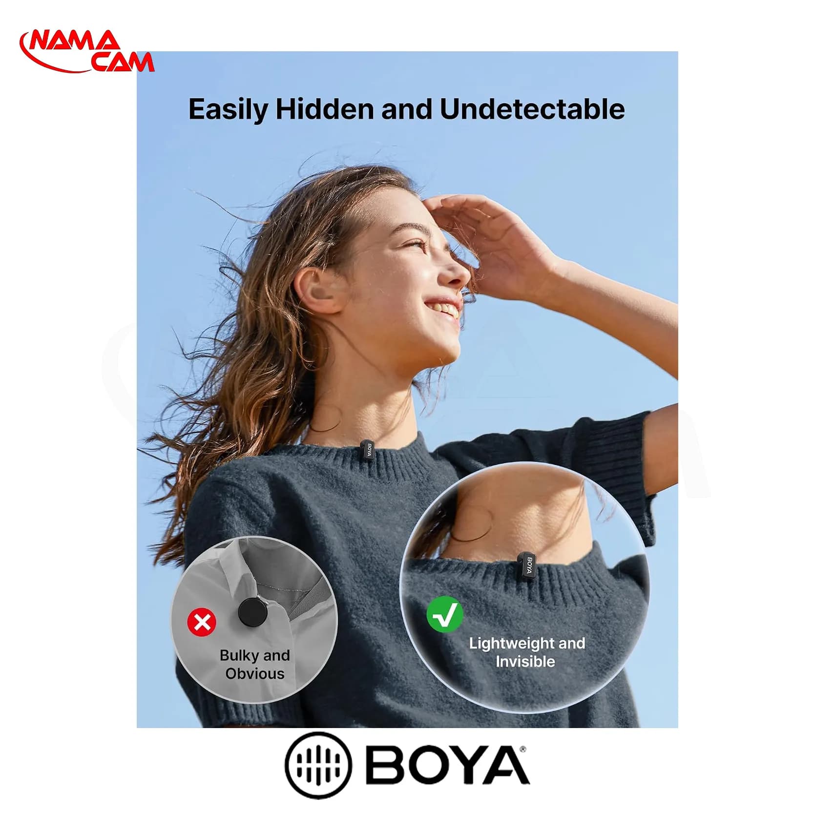 میکروفون بیسیم بویا مینی 2 – 02 – تایپ سی – BOYA mini 2-02 (USB-C) + 2 TX — تصویر ۵