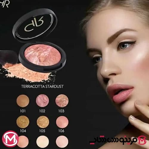 رژ گونه Terracotta Stardust گلدن رز (107) — تصویر ۲