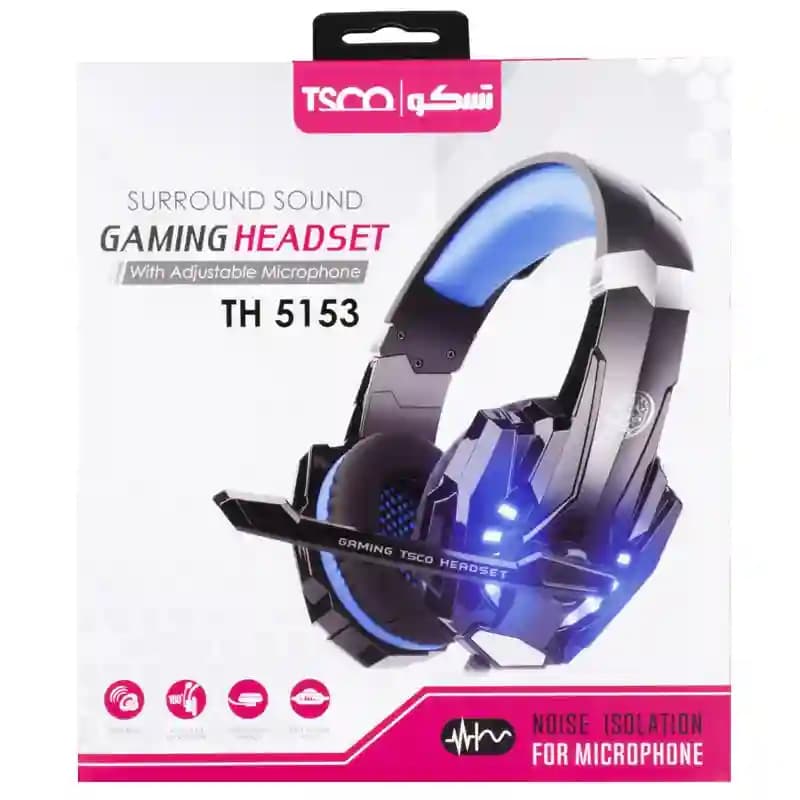 هدفون گیمینگ سیم دار TSCO TH 5153 باگارانتی — تصویر ۳