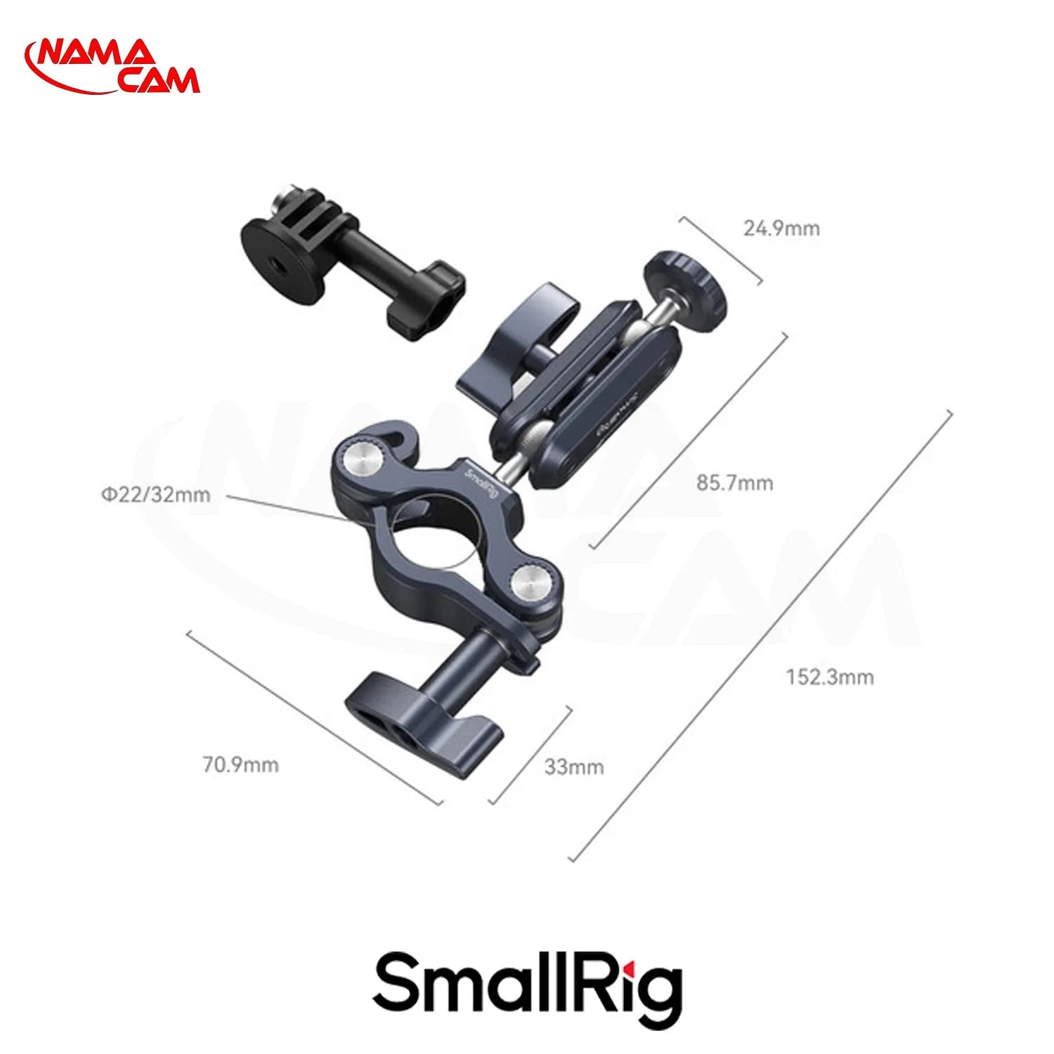 مانت موتور و دوچرخه گوپرو و اینستا360 و DJI – اسمال ریگ 4191 SmallRig — تصویر ۳
