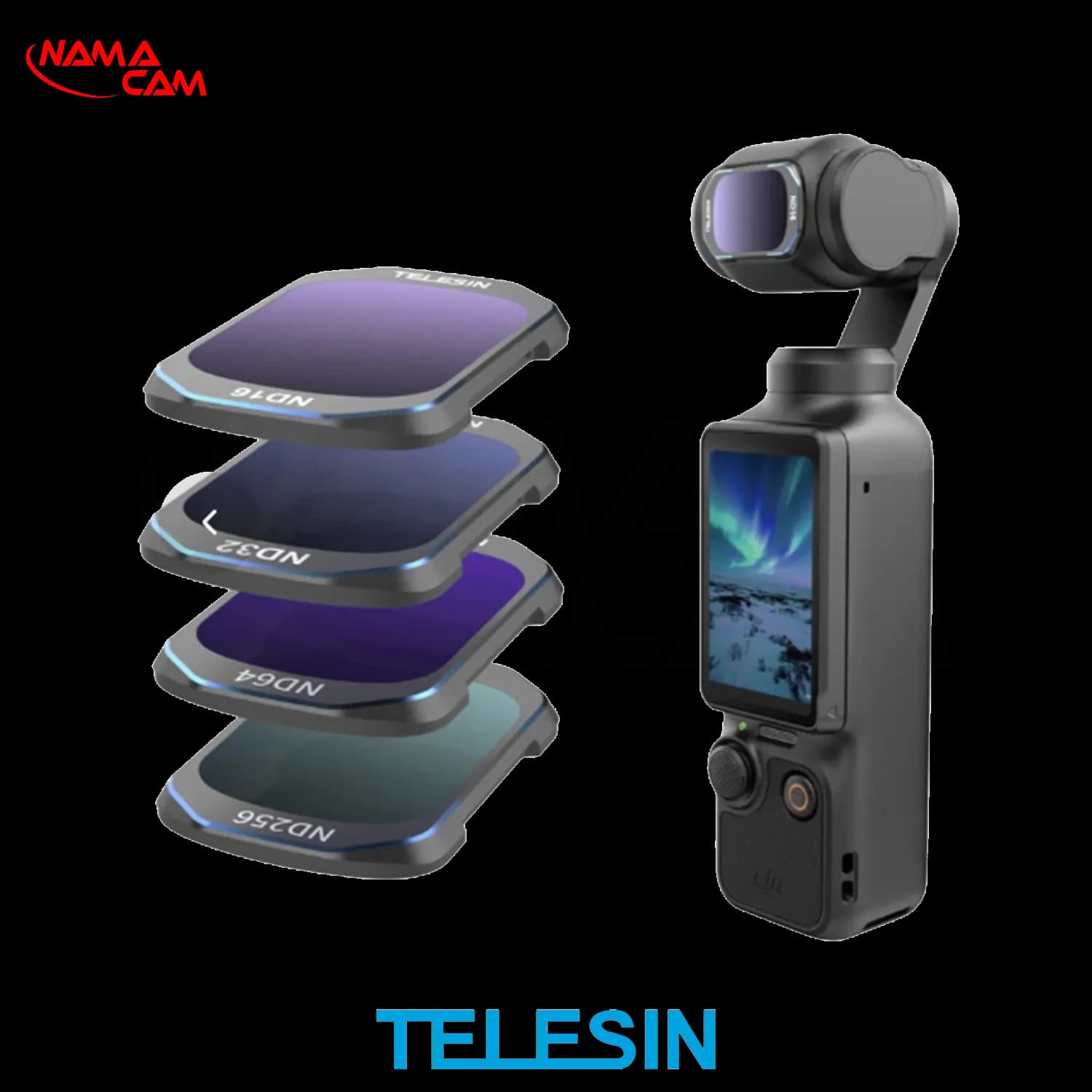 پک 4 تایی فیلتر پاکت 4 و پاکت 3 – تلسین – ND16+32+64+256 Filter Kit