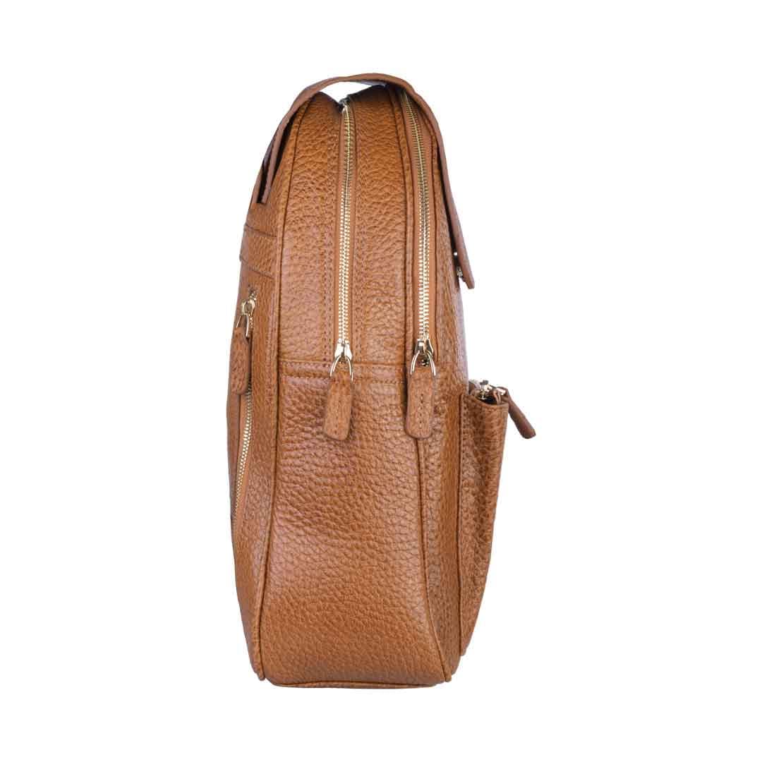 کوله پشتی چرم طبیعی آروین چرم کد AR-503 — تصویر ۵