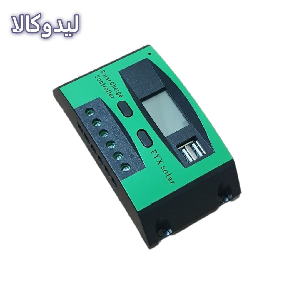 شارژ کنترلر خورشیدی 10 آمپر 12/24 ولت PWM برند PYX Solar — تصویر ۳