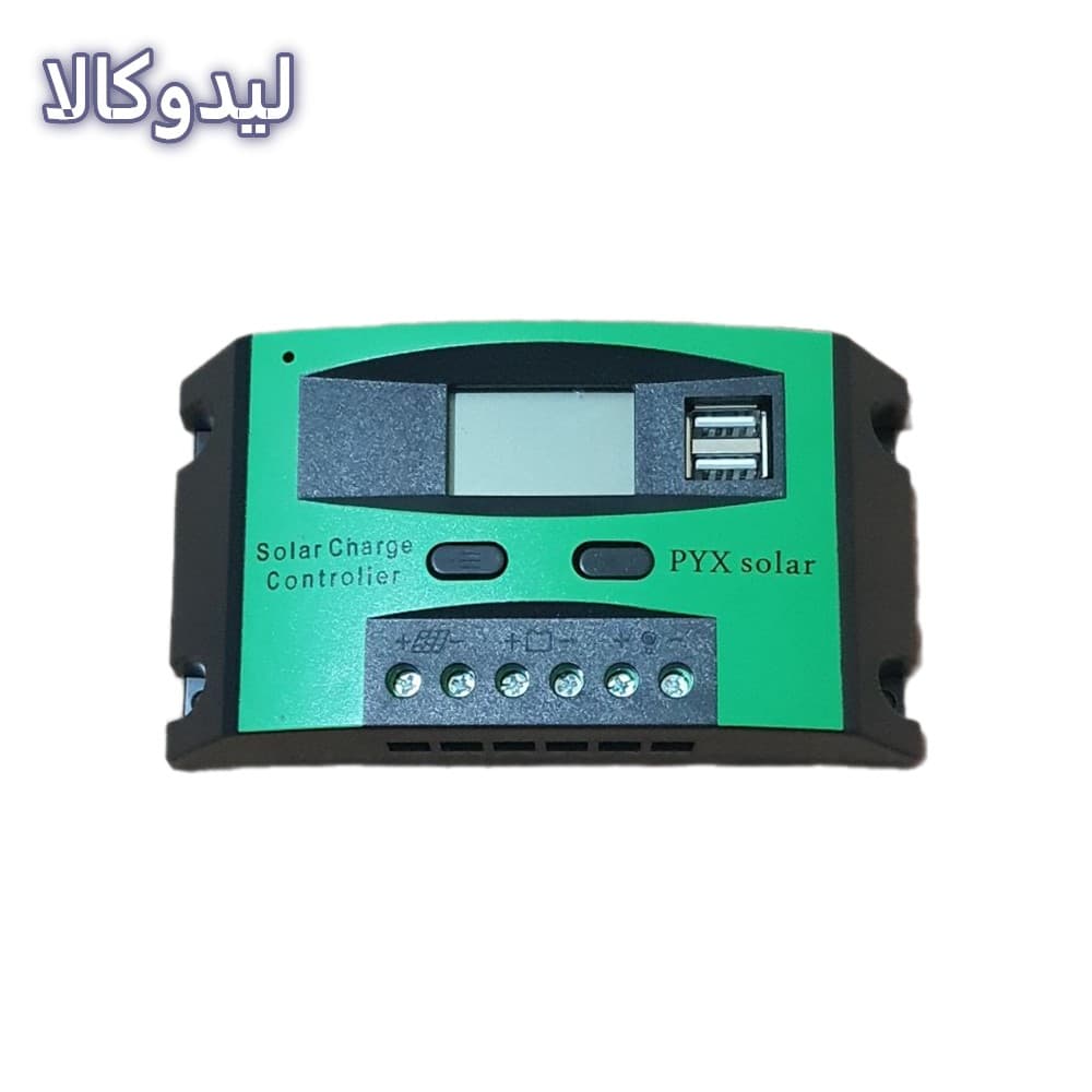 شارژ کنترلر خورشیدی 10 آمپر 12/24 ولت PWM برند PYX Solar