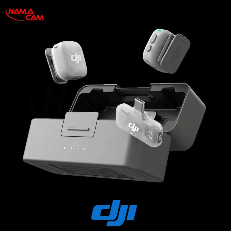 میکروفون DJI میک مینی ورژن 2 – دو میکروفون + گیرنده موبایل و کیس شارژ – DJI Mic Mini 2